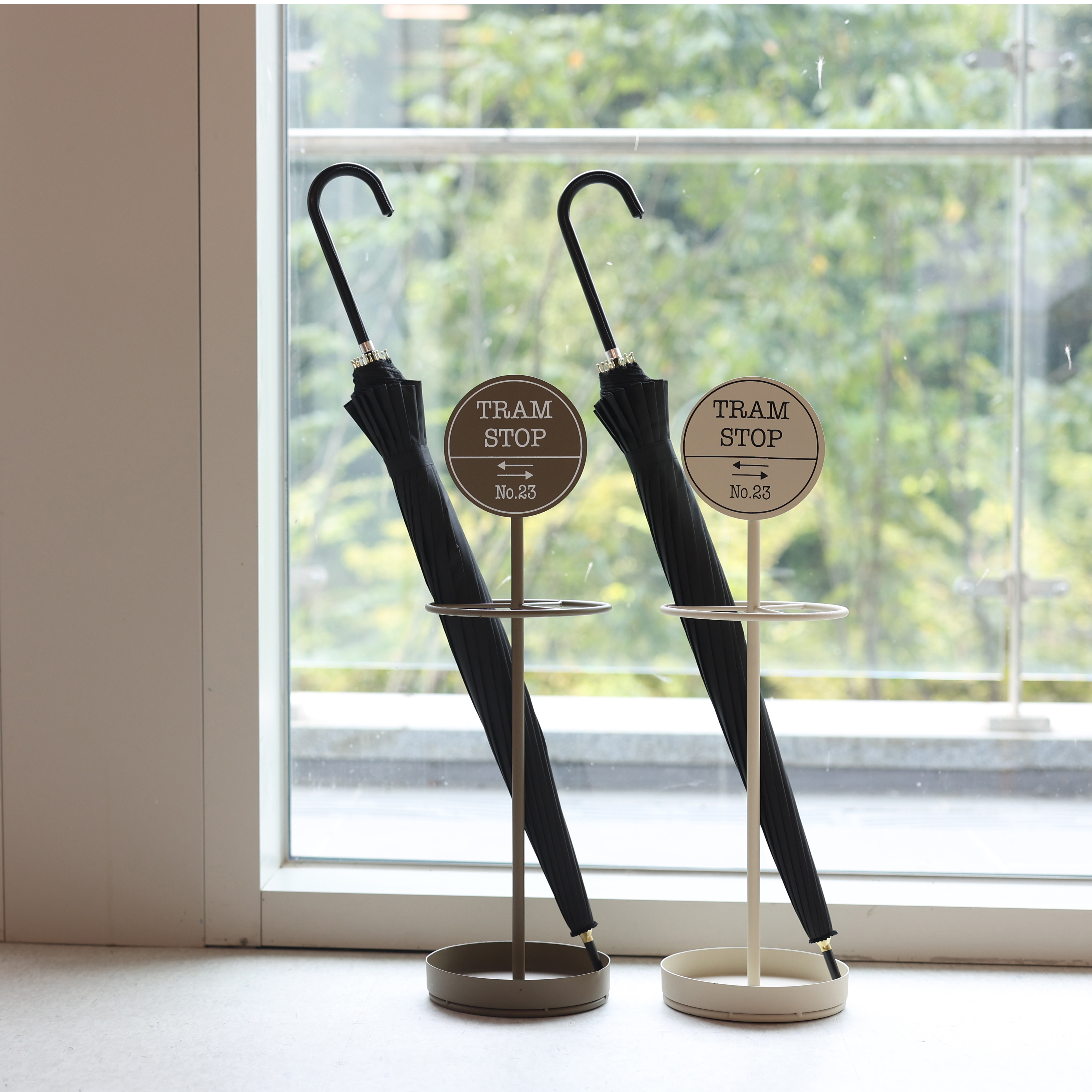 트램 스톱 모던 빈티지 철제 인테리어 우산꽂이 2컬러