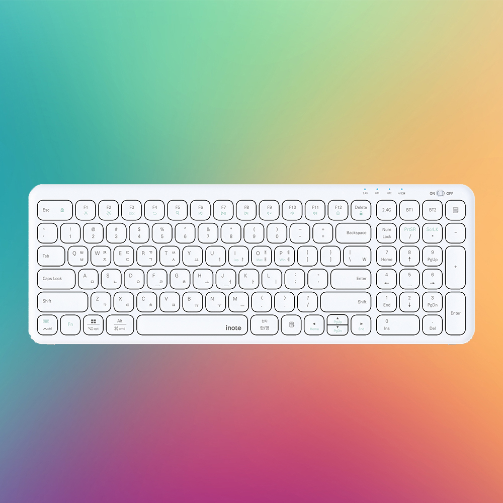 아이노트 X-KEY 98RB 충전식 무선 블루투스 키보드 - 상품 이미지