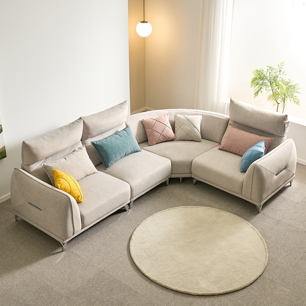 서광퍼니처 카프리 모듈형 조야 아쿠아텍스 4인 5인 코너형 소파 sk