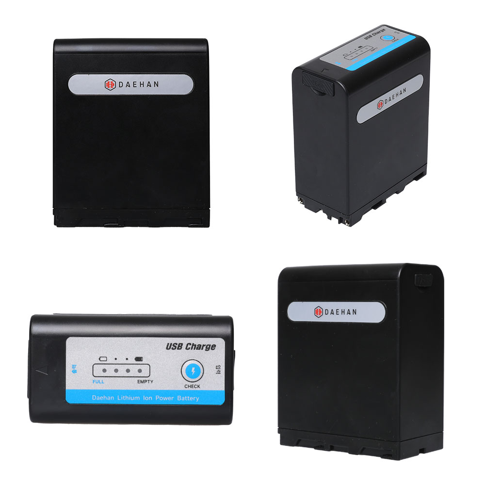 NP-F970 호환 고용량 F타입 조명 모니터 배터리 10,400mAh C타입충전 F990 - 상세 이미지 5