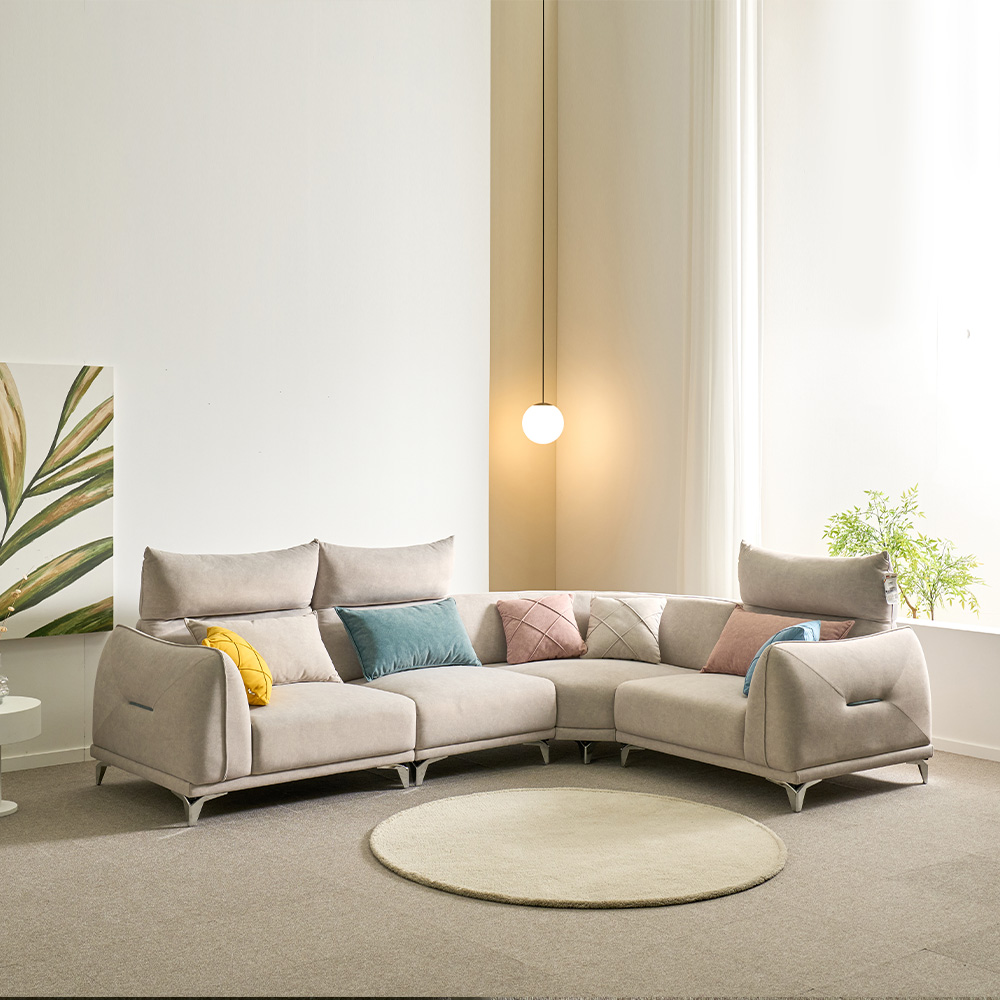 서광퍼니처 카프리 모듈형 조야 아쿠아텍스 4인 5인 코너형 소파 sk