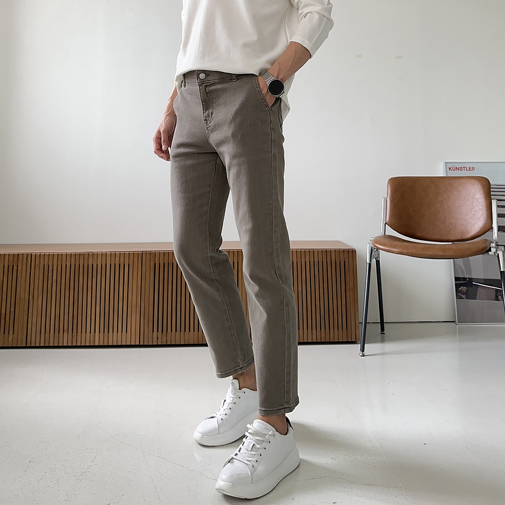 남자바지 빅사이즈 밴딩 피그먼트팬츠 남자면바지 이미지 2