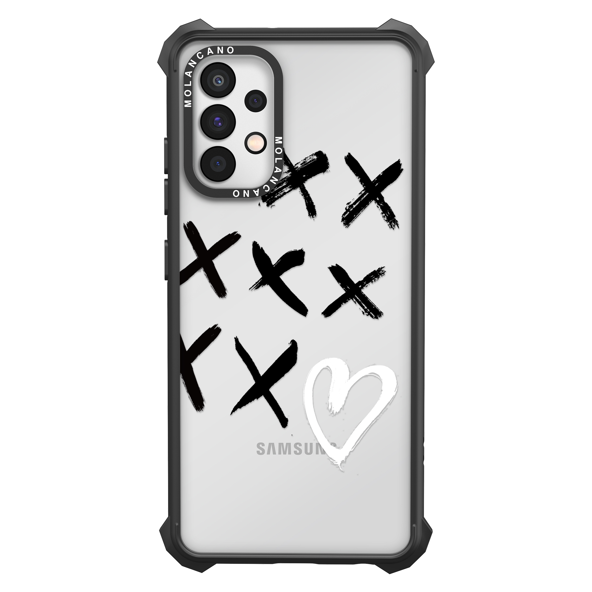 갤럭시 A31 임팩트 스마일 하트 디자인 투명 범퍼 휴대폰 케이스 - 상세 이미지 5