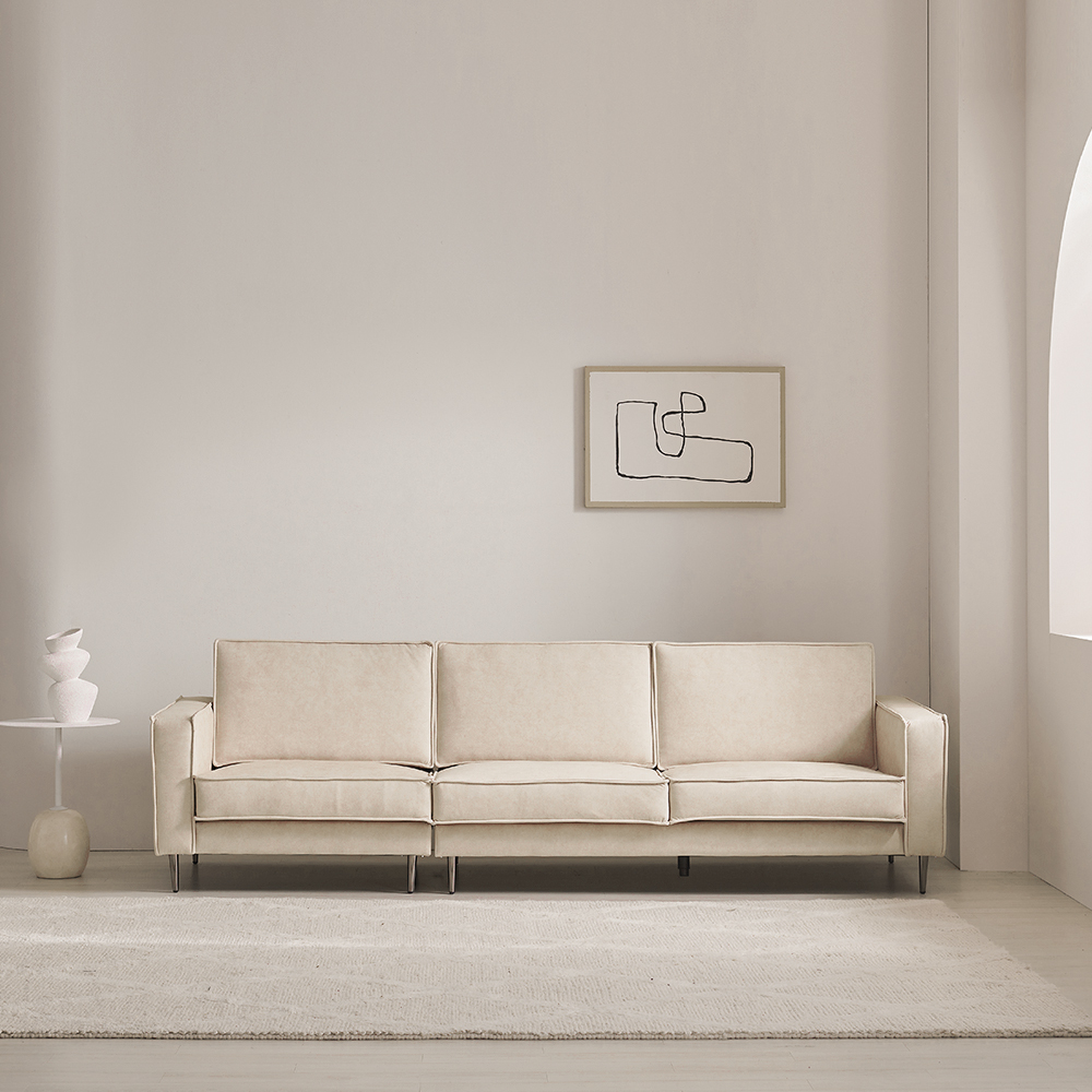 장인가구 데이먼스 4인용 기능성 아쿠아텍스 이지클린 패브릭 소파