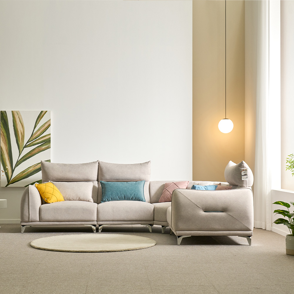 서광퍼니처 카프리 모듈형 조야 아쿠아텍스 4인 5인 코너형 소파 sk