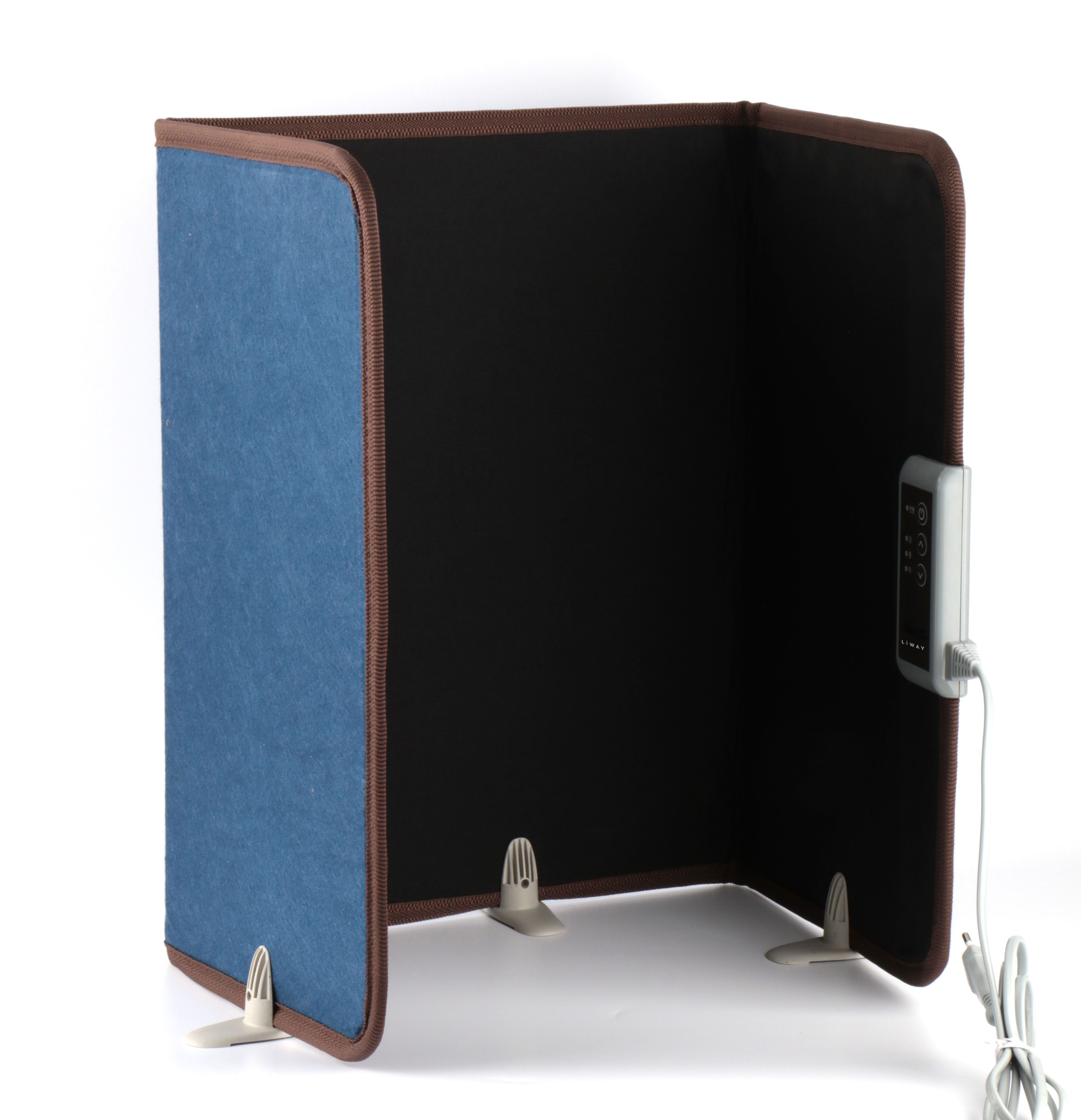 리웨이 히팅패드 파티션히터 전기발난로 접이식 발히터 책상 네이비