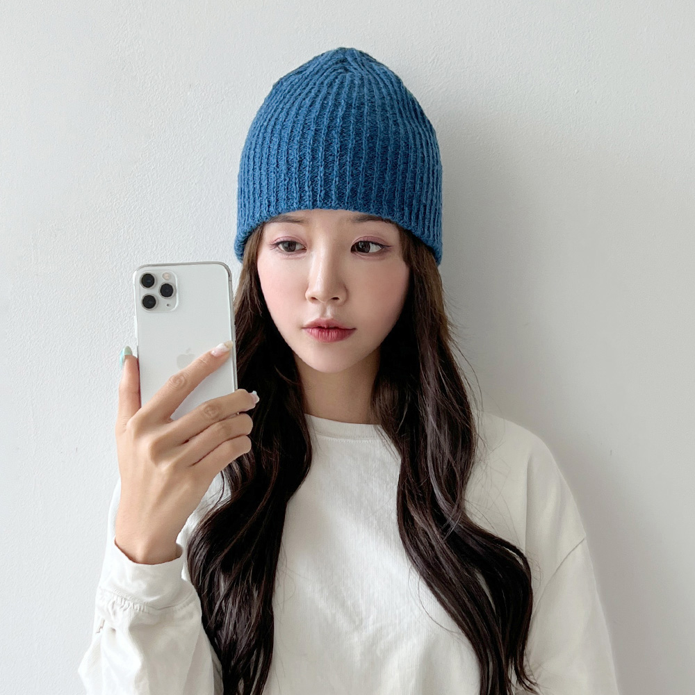 알파카 골지 니트 비니 가을겨울 이미지 7