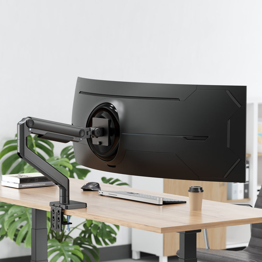 루나랩 플러스 고중량 모니터암 거치대 싱글 블랙