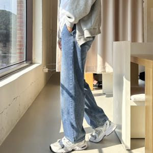남자 파레 사계절 &융기모 세미와이드 샌드워싱 뒷밴딩 데님팬츠 착용 후기 | 사이즈/핏 총정리 - 상품 이미지 2
