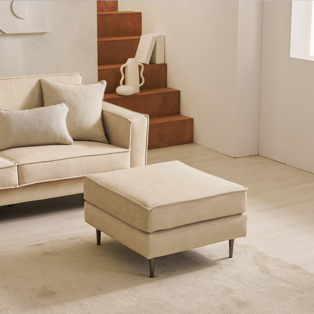 장인가구 데이먼스 천연 면피 가죽 거실 좌방석 넓은 3인 소파