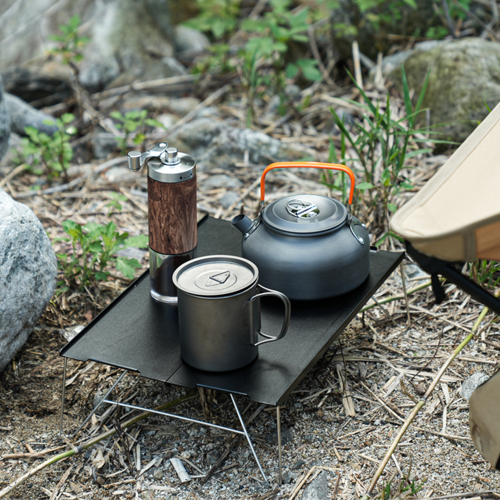카르닉 KES 백패킹 테이블 경량 캠핑 보조 미니 좌식 차박 소형 낚시 등산 두랄루민 스틸