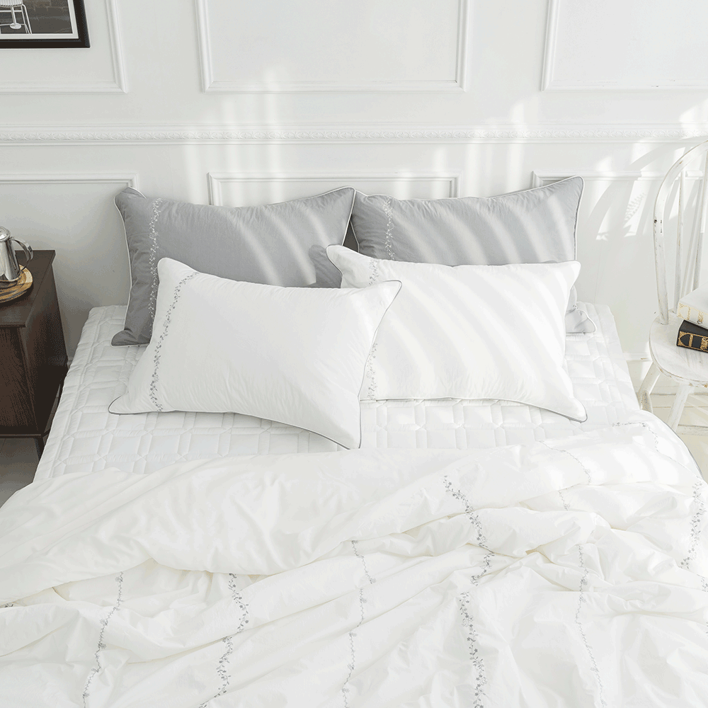 호텔이불 고밀도 안감 모달 신혼침구 SS Q 자수 바이오워싱 차렵이불