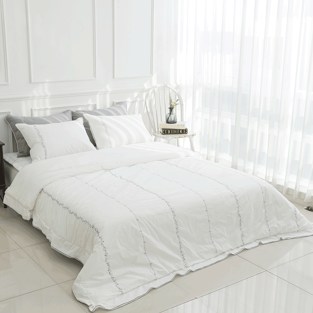 호텔이불 고밀도 안감 모달 신혼침구 SS Q 자수 바이오워싱 차렵이불