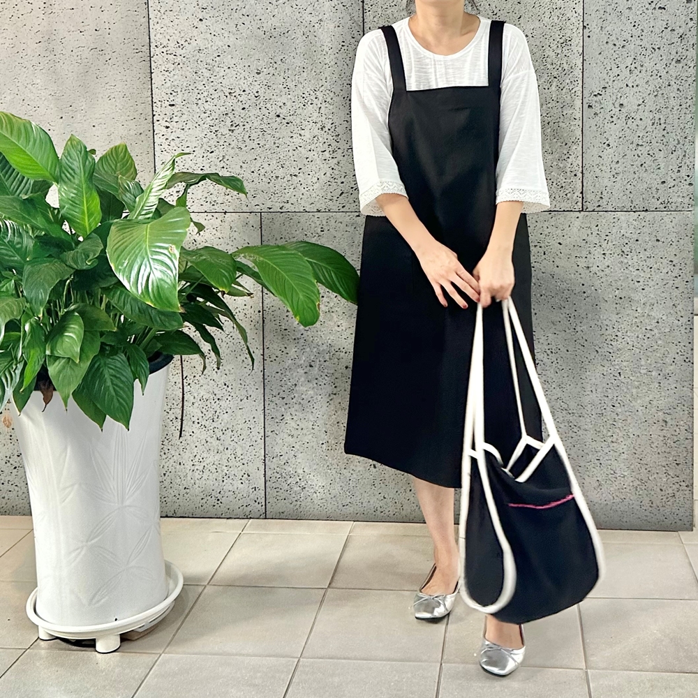 자체제작 빅사이즈 멜빵 롱 원피스 XL,3XL 빅포켓 뷔스티에 레이어드 스판 케주얼원피스