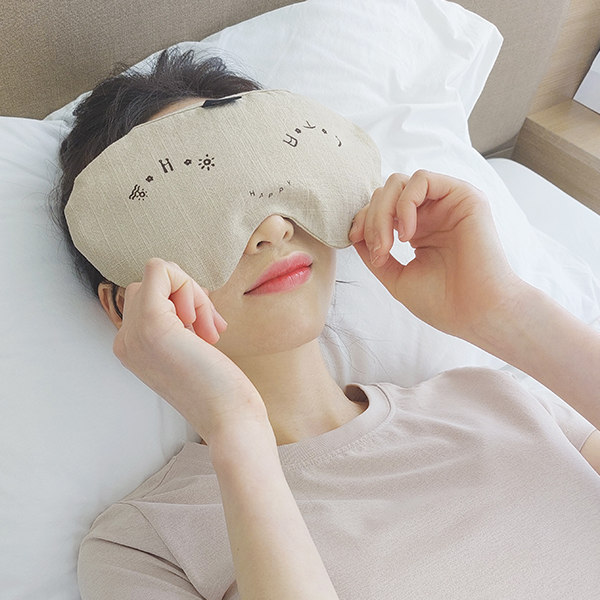 들꽃잠 행복 눈 찜질팩 팥 온찜질 코 비염 비강 부비동 베이지, 1개