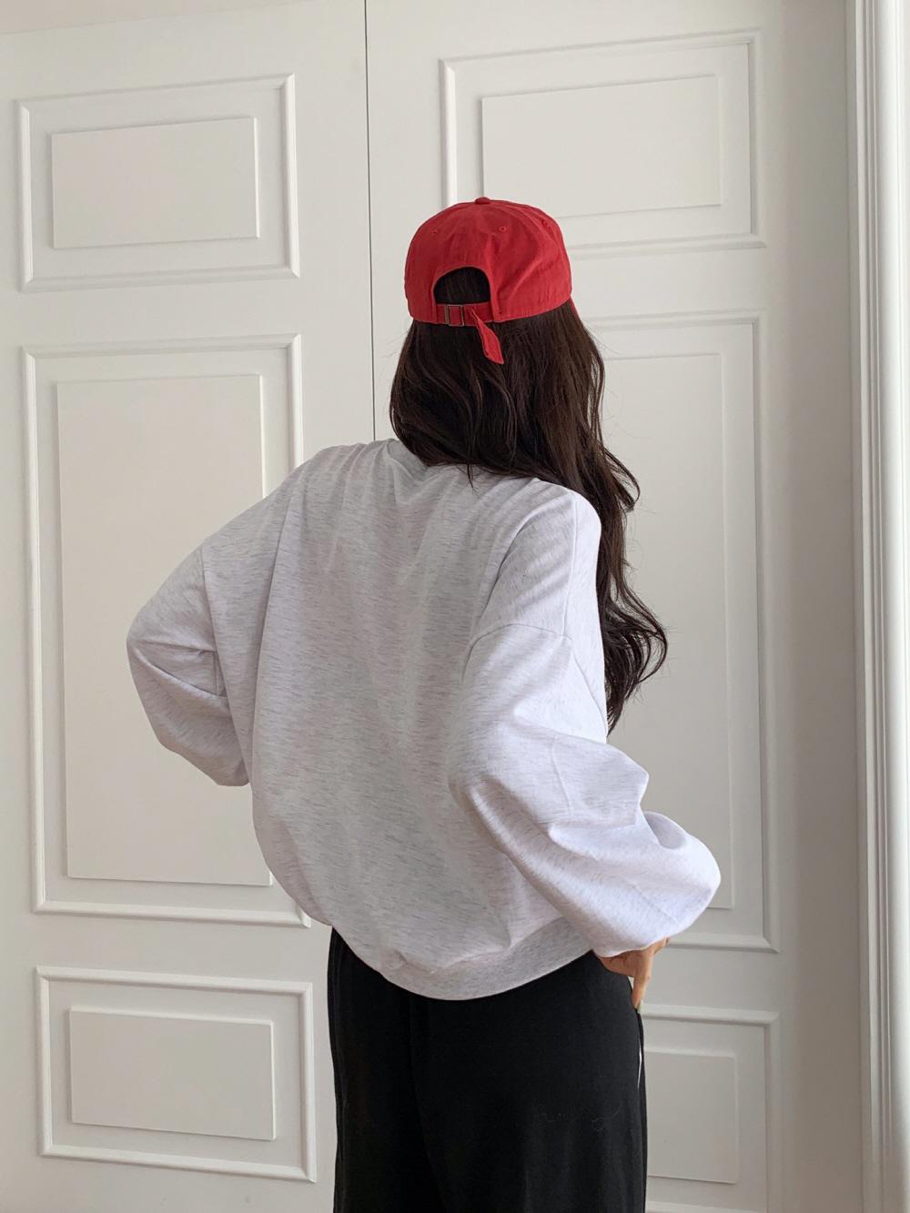 오버핏맨투맨 여성맨투맨 미시간 레터링 가을 박시 맨투맨티 이미지 7
