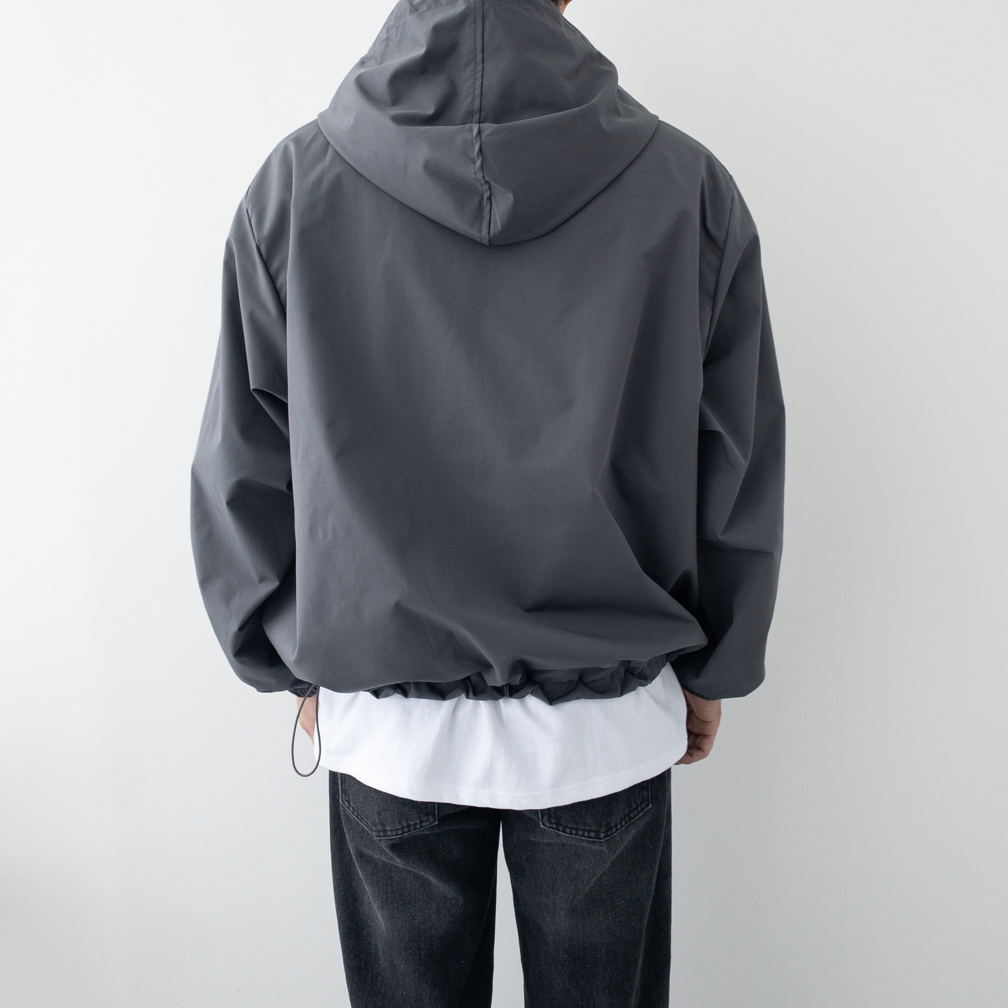 오버핏바람막이 남녀공용바람막이 남자숏야상 - 상세 이미지 5