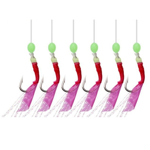 카드 채비 고등어 전어 볼락 원투 바다 낚시 바늘 6단 열기 어피