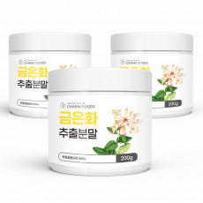제품 내 별도 표기 금은화 추출물 분말 추출분말 인동초 꽃차 인동초꽃 금은화 추출 분말 인동꽃봉오리 금은화 인동초 가루 3통