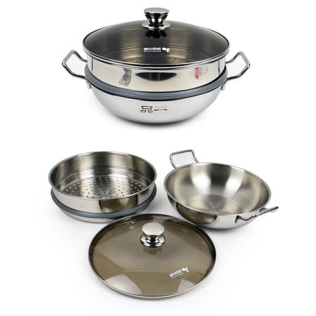 국산 스텐 찜기 찜솥 2단 쿠커 채소 인덕션 가스렌지 시루 냄비 대게 조개 파스타 야채 생선 떡 수육 보쌈 대형 물솥 업소용 만두 군고구마 옥수수 간편 전골 계란