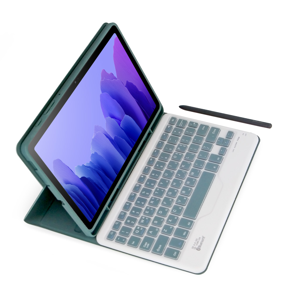 갤럭시탭A7 10.4 AZA 블루투스 키보드 북커버케이스 T500 T505 기본키보드 - 상세 이미지 2