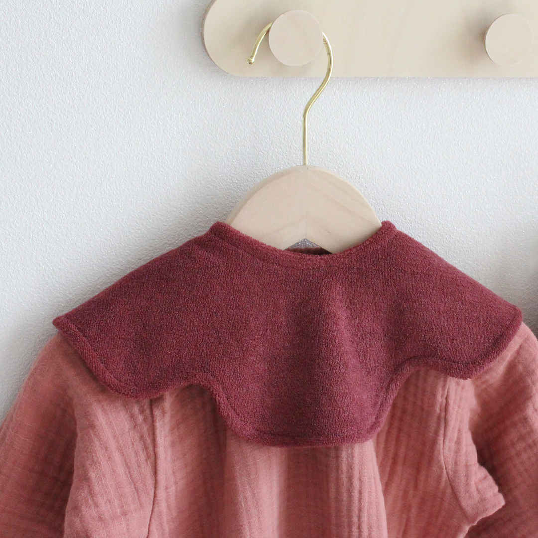 [바니블라썸] 빅사이즈 테리롤링 턱받이 아기 빕 테리빕 타올턱받이 침받이 크림