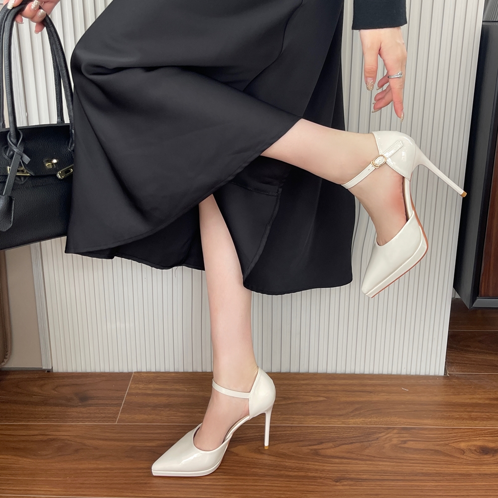 가보시 에나멜 메리제인 스트랩 하이힐 킬힐11cm - 상품 이미지