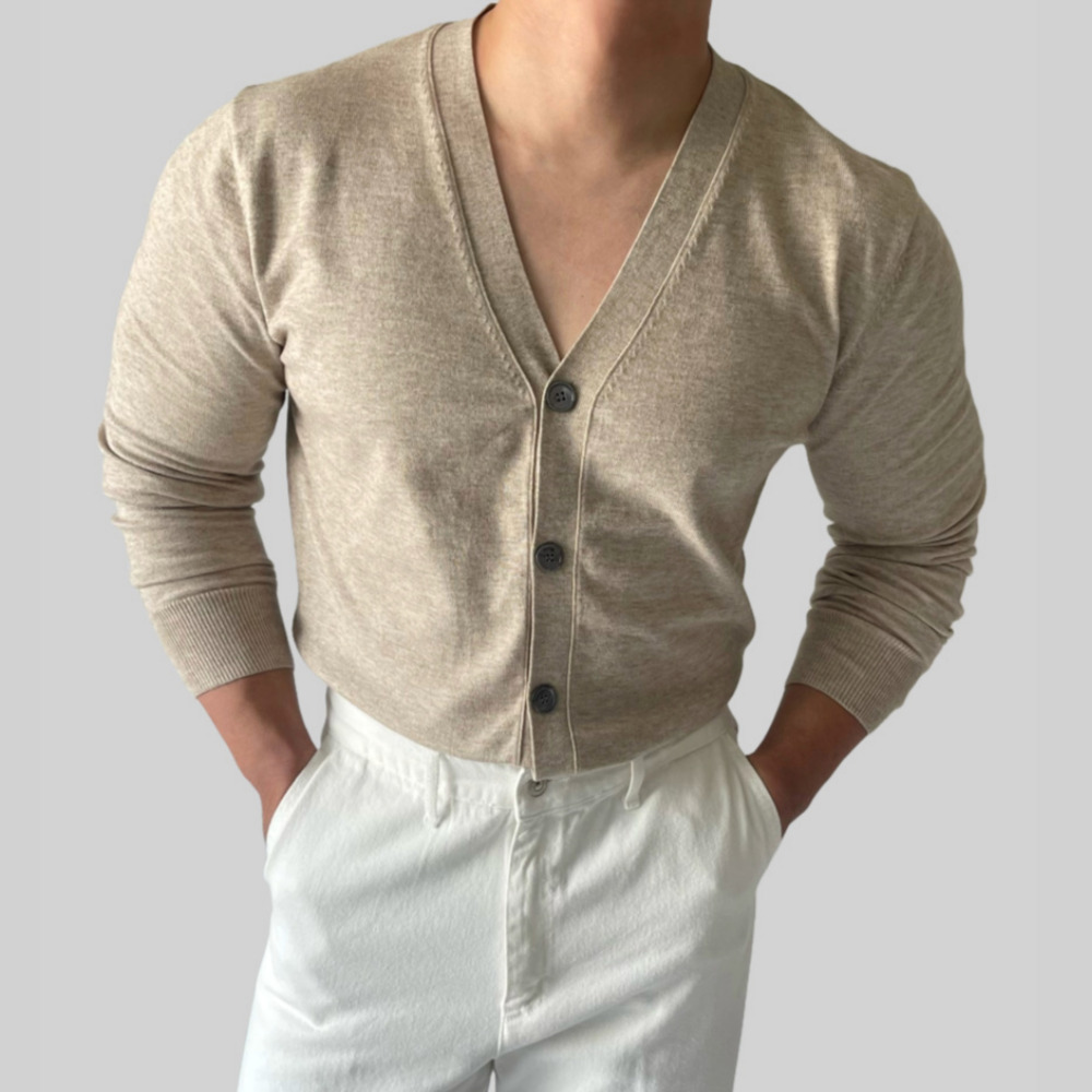 남자가디건 머슬핏가디건 워셔블가디건 - 상품 이미지