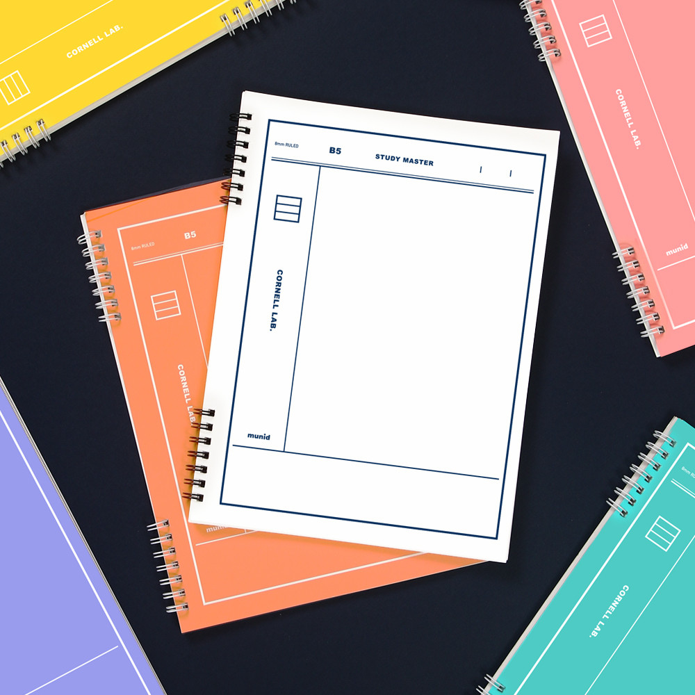 [SET] 뮤니드 스프링 8mm 코넬 라인 노트 8종 세트 실사용 후기 | 효과 있을까? - 대표 이미지