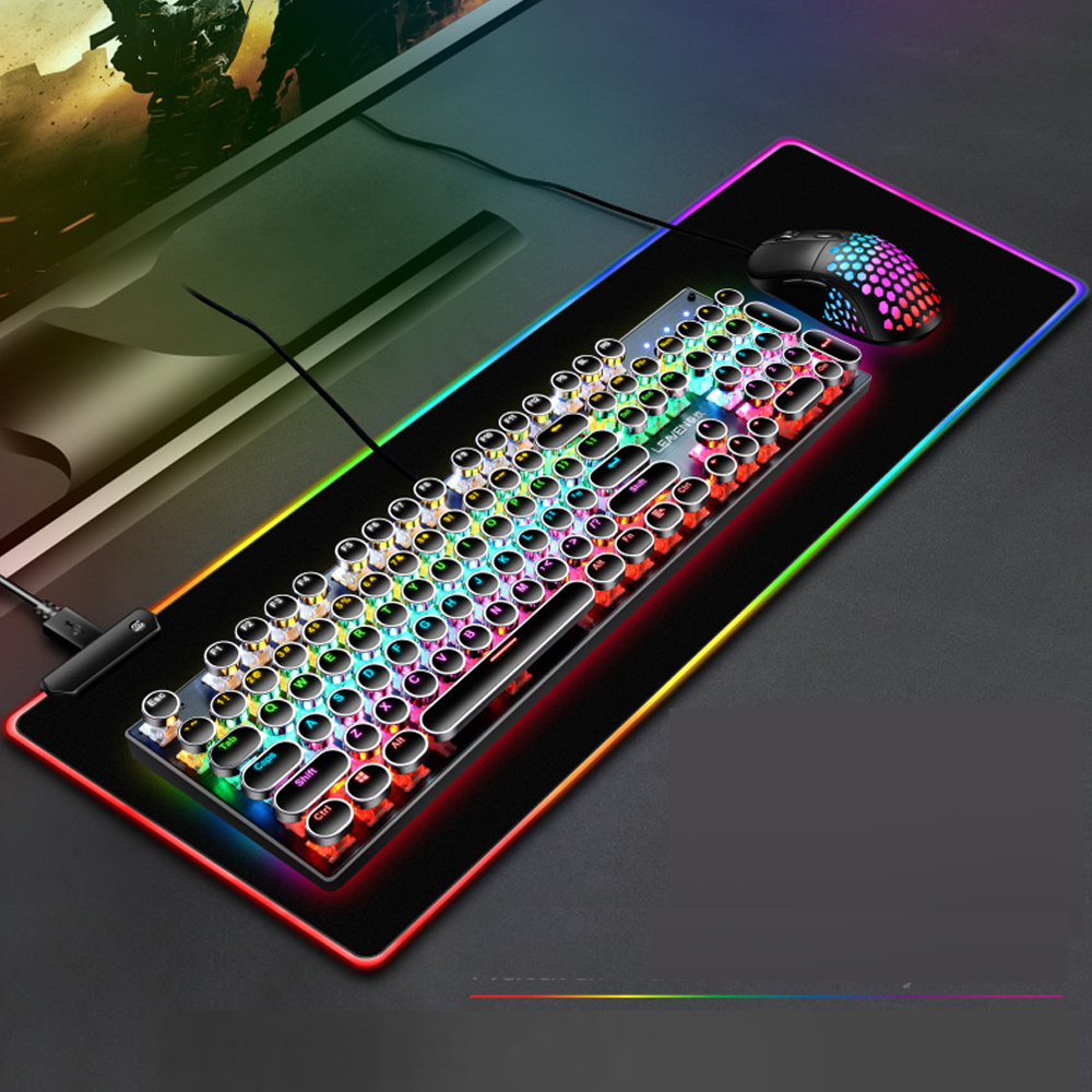 RGB LED 게이밍 마우스 장패드 대형 키보드 방수 4mm