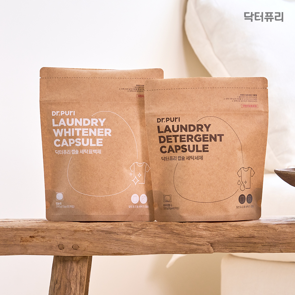 캡슐 세탁세제 8g 파우더향 올인원 알러젠프리 고농축 40개입, 2개