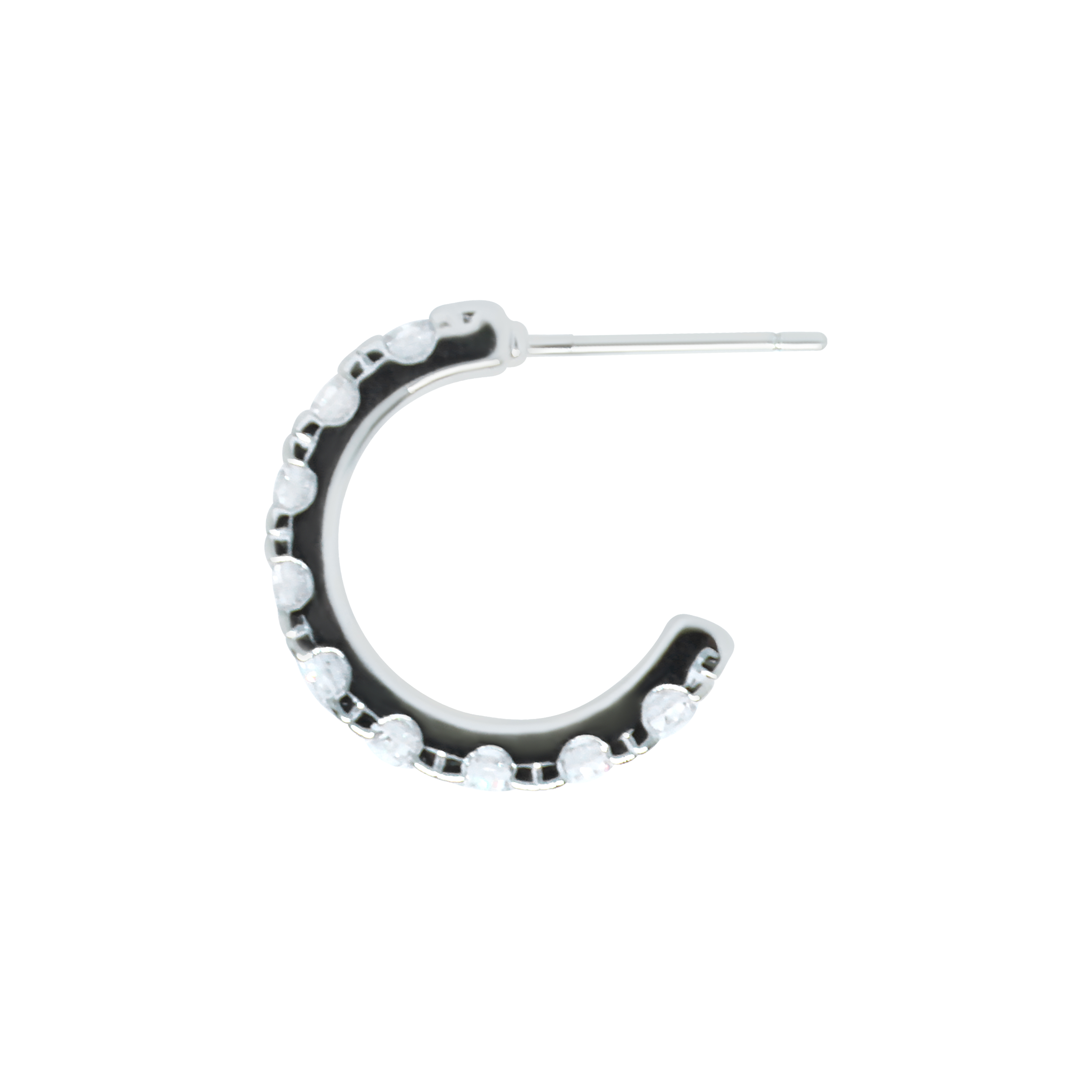 큐빅귀걸이 3mm 화이트 컬러 테니스 귀걸이
