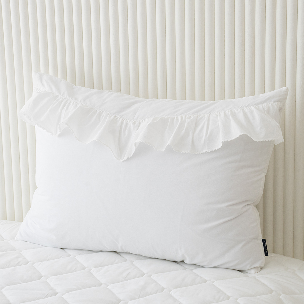 순면 베개커버 고밀도 호텔침구 50x70cm 프릴베개 - 상세 이미지 3