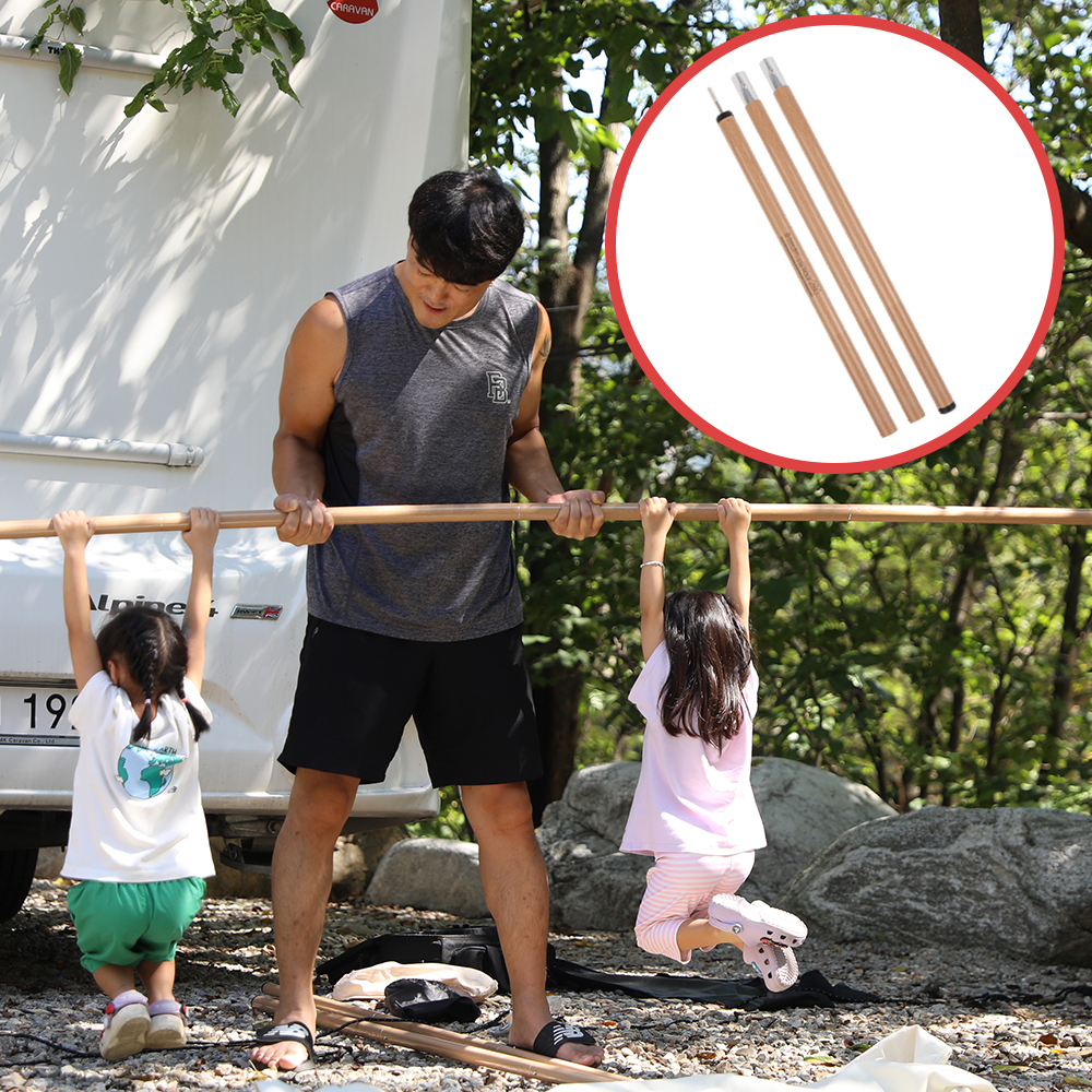 브리즈문 듀랄루민 타프 폴대 메인 사이드 텐트 폴 캠핑 경량 180cm 3단