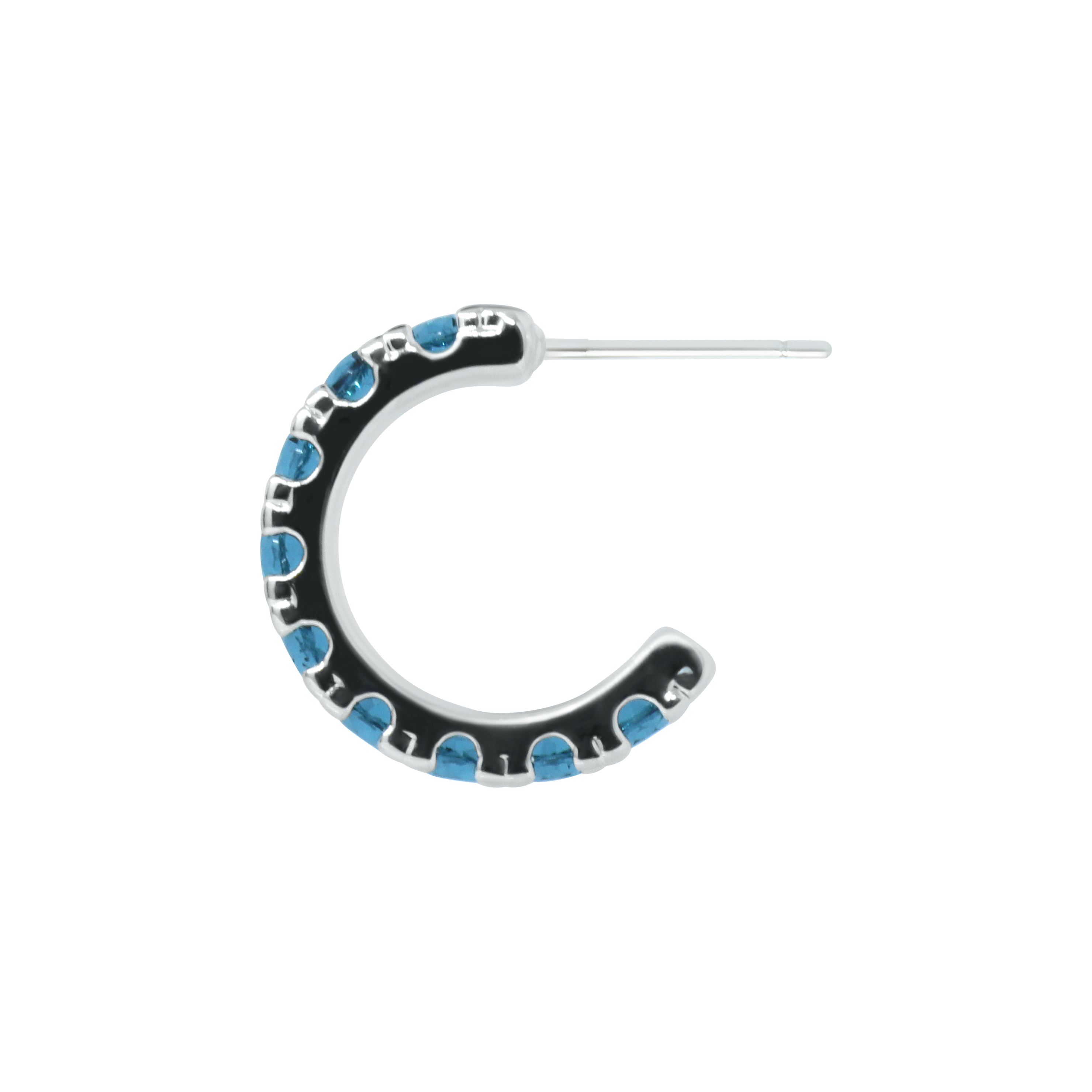 큐빅귀걸이 3mm 블루 컬러 테니스 귀걸이 - 상세 이미지 4