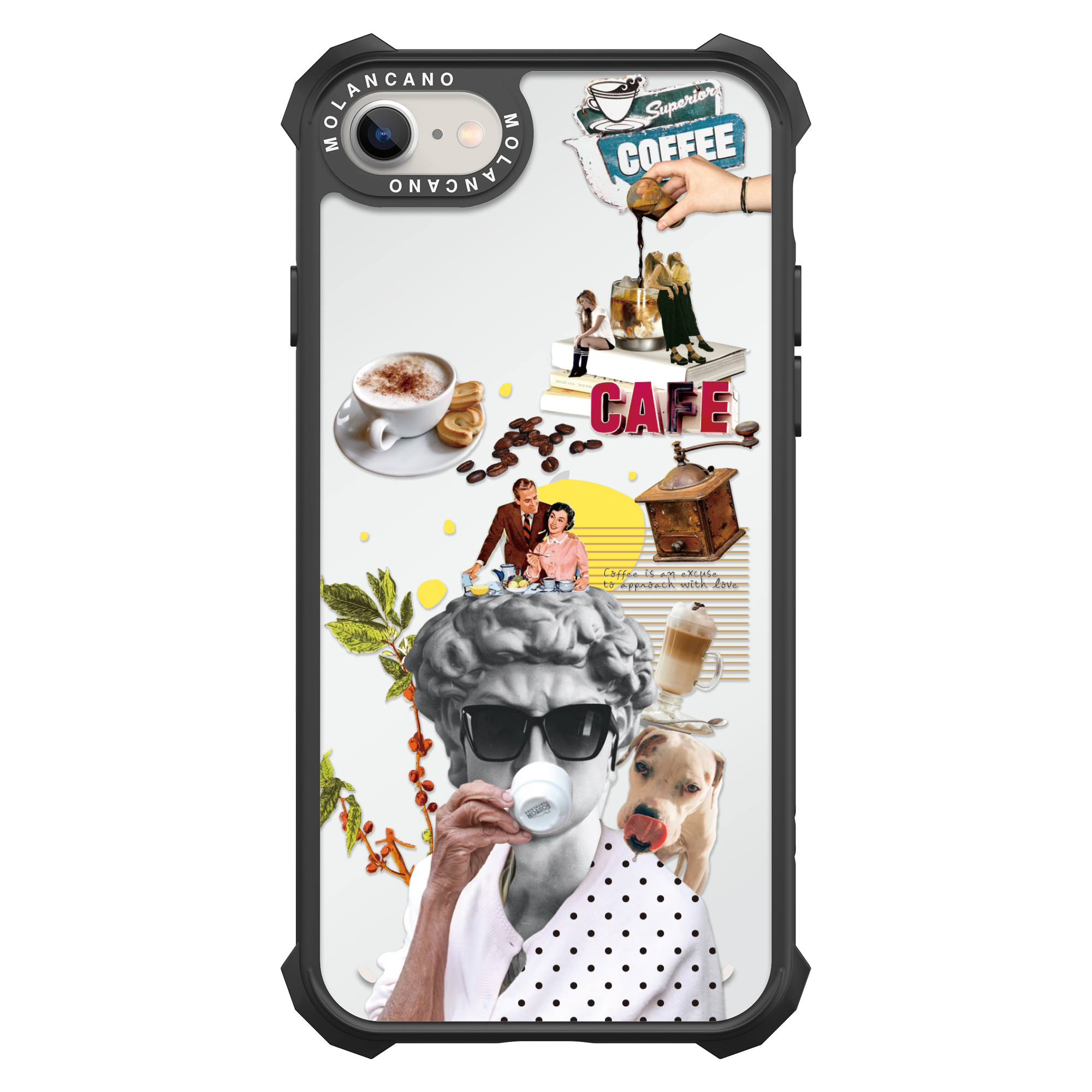 아이폰 7/8/SE2/SE3 임팩트 콜라주 6종 디자인 투명 범퍼 휴대폰 케이스