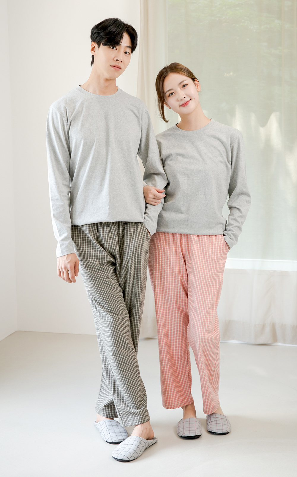체크 파자마 바지 커플 잠옷바지 여성 남자 홈웨어 AP9-310 치크체크 상세 이미지 8