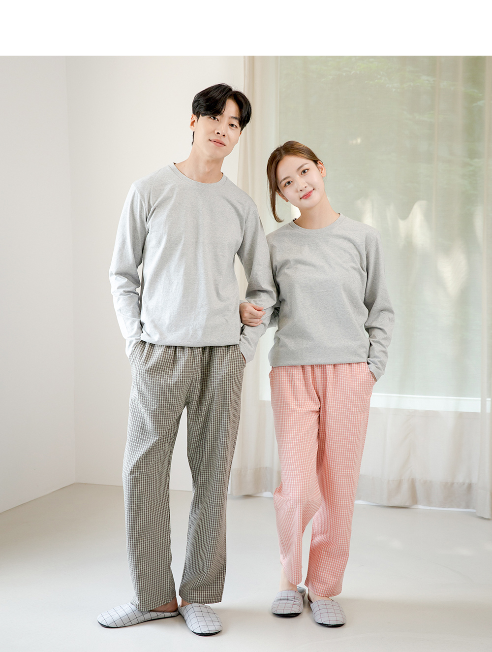체크 파자마 바지 커플 잠옷바지 여성 남자 홈웨어 AP9-310 치크체크 상세 이미지 11