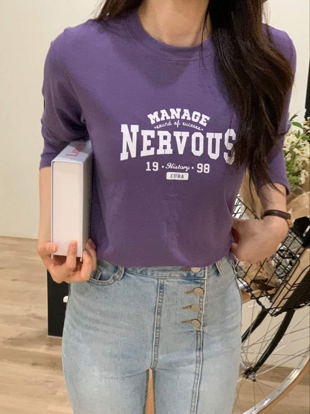 레이어드티 기본티 쿠파 레터링 여성 가을 이너 긴팔 티셔츠 이미지 2