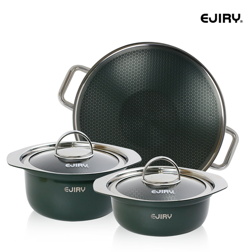 IH 스텐 큐브G 에지리 아시아팟 통 3중 스텐 냄비 팬 32cm, 그리들