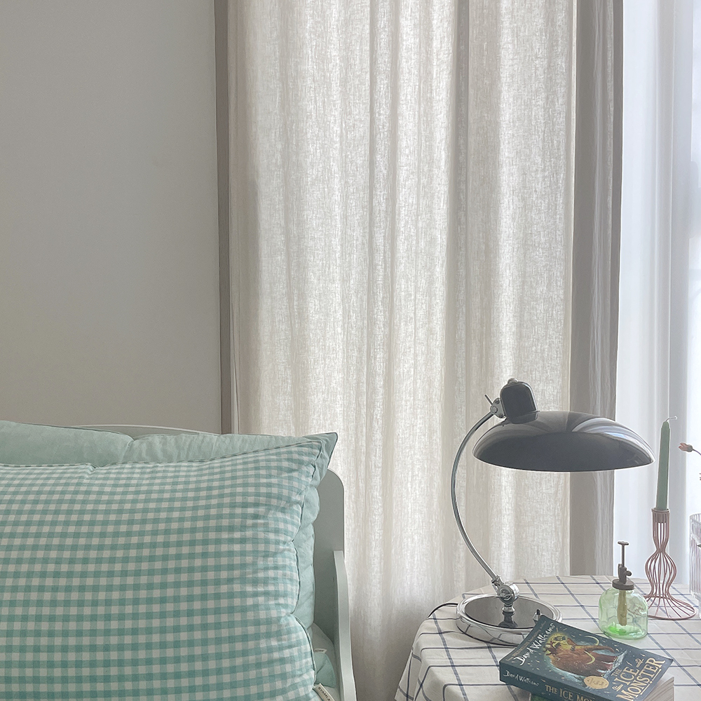 레트로 린넨 커튼 아이방 무지 작은방 빈티지 맞춤제작 여아 남아 커튼