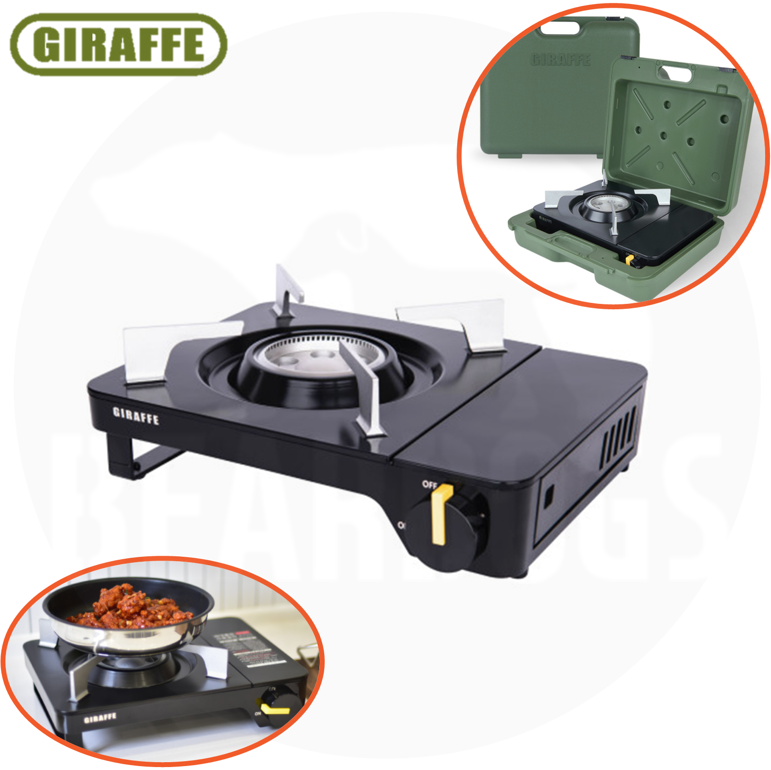 지라프 시그니처 가스 버너+가방 회오리 부르스타 휴대용