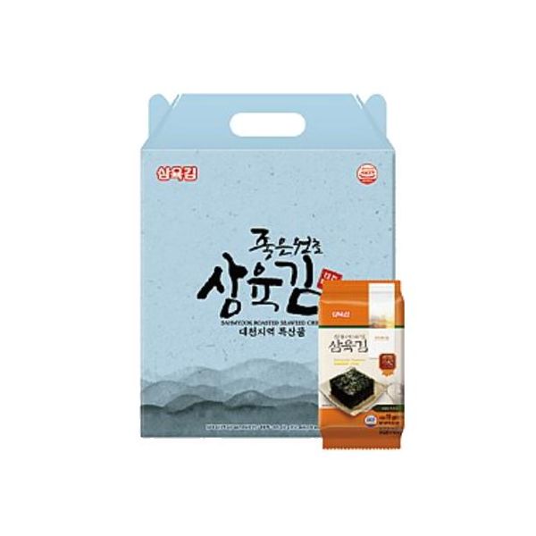 추석선물김 삼육김 조미 구이 구운 돌 파래 원초 김 명절 선물 세트 : 난이마트