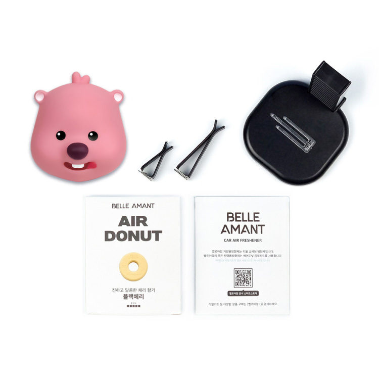 벨르아망 잔망루피 캐릭터 빅페이스 차량용 방향제 송풍구 디퓨저 군침루피 블랙체리