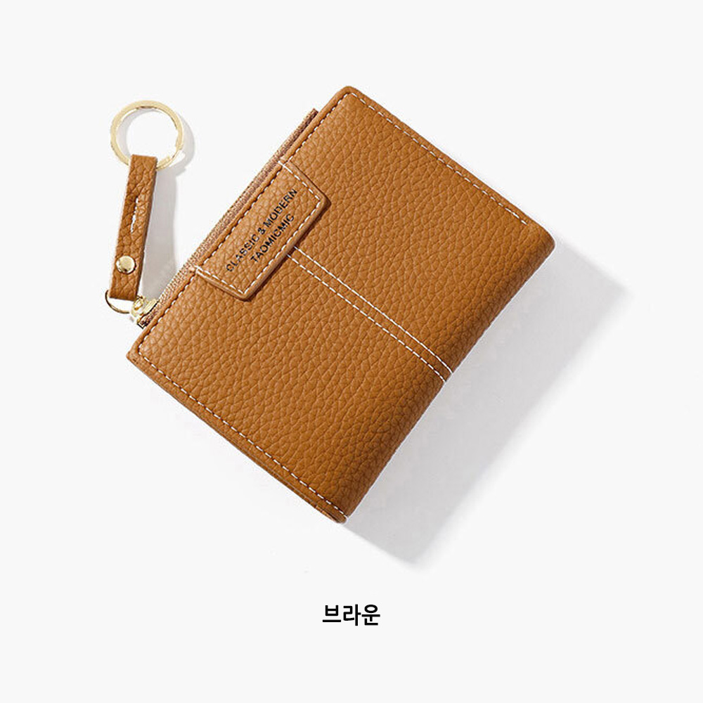 여자 링고리 스티치 반지갑 아내 여친 기념일 생일 실용적인 지갑 선물 똑딱이 접는지갑 - 상세 이미지 4