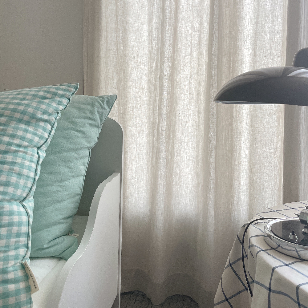 레트로 린넨 커튼 아이방 무지 작은방 빈티지 맞춤제작 여아 남아 커튼