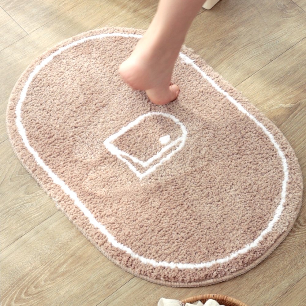 하루의공간 비해피 발매트 욕실 화장실 주방 현관 극세사 미끄럼방지 - 상세 이미지 2