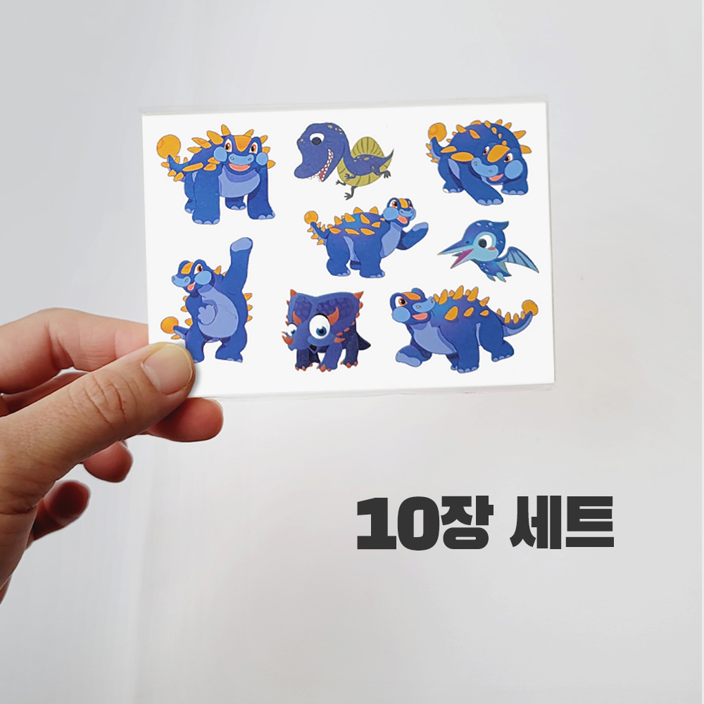 니즈엘 KC 어린이 타투스티커 어린이집 답례품 남아 캐릭터 판박이 B공룡(10장) - 상세 이미지 3