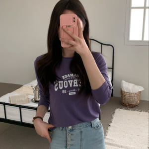 레이어드티 기본티 쿠파 레터링 여성 가을 이너 긴팔 티셔츠 착용 후기 | 사이즈/핏 총정리 - 상품 이미지 3