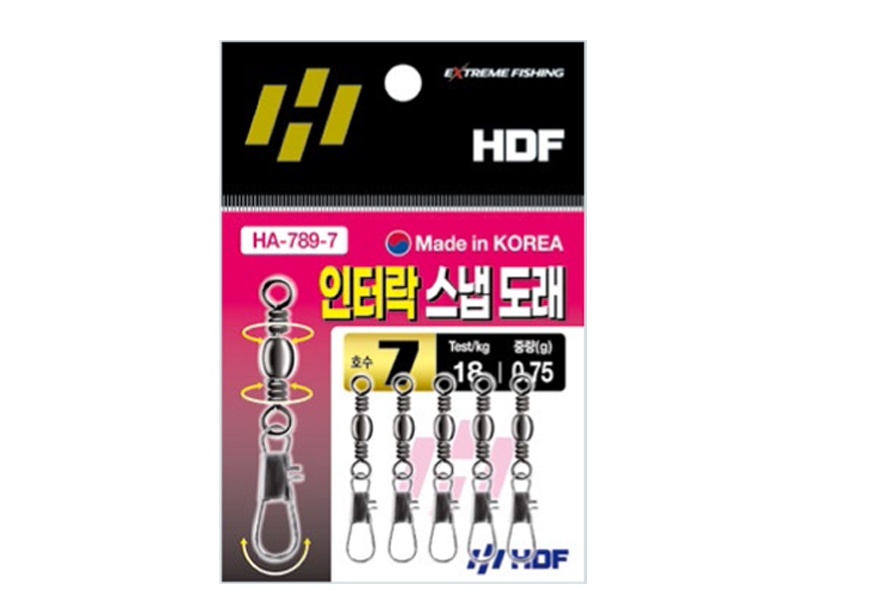 선상낚시 해동 원터치 스냅 루어 낚시 인터락 회전 핀 도래 1호, 실버 - 메인 이미지